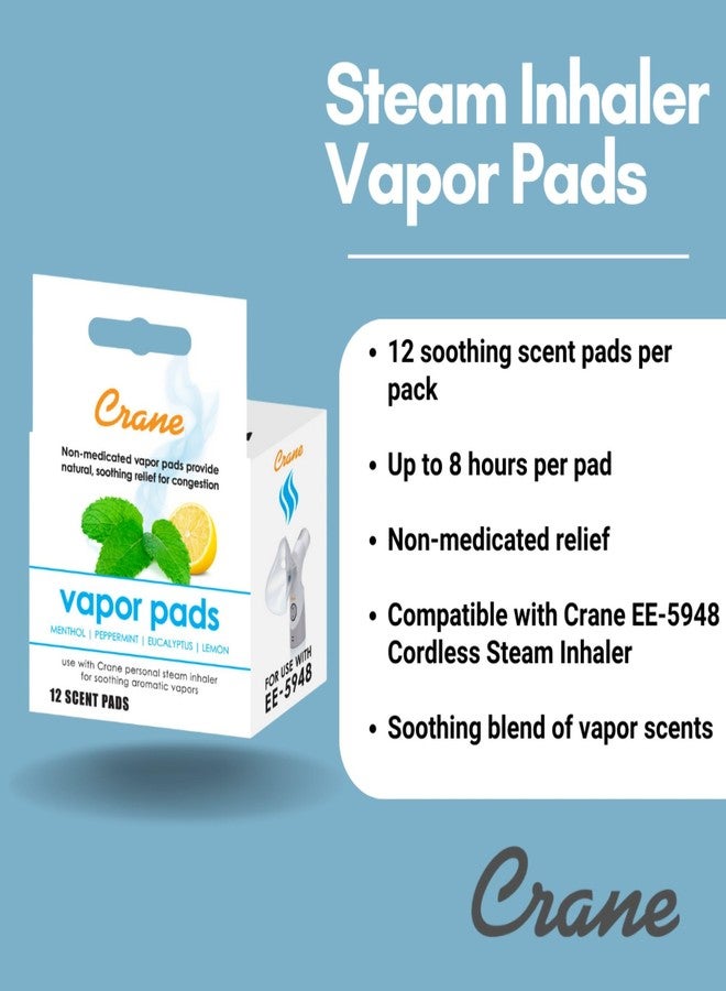 كرين وسادات كرين فابور لجهاز الاستنشاق الشخصي اللاسلكي بالبخار EE-5948، لون أبيض، 12 قطعة (عبوة من 1) - Image 4